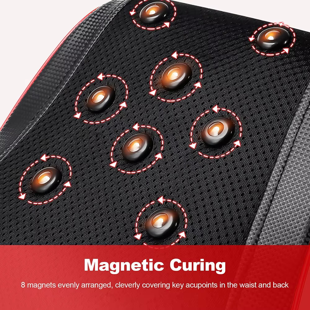 Airbag Neck & Back Massage Pillow – Kneading Lumbar Support Cushion for Chair & Car