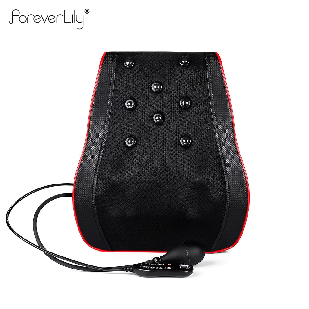 Airbag Neck & Back Massage Pillow – Kneading Lumbar Support Cushion for Chair & Car